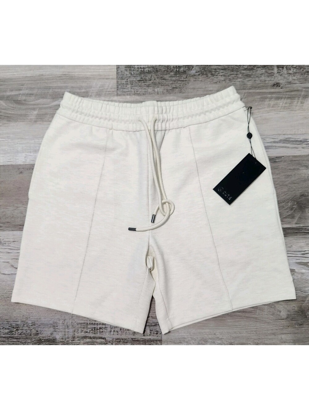 Mens Cuts Shorts NWT $79 Woven Off White Cream Medium Pull On
